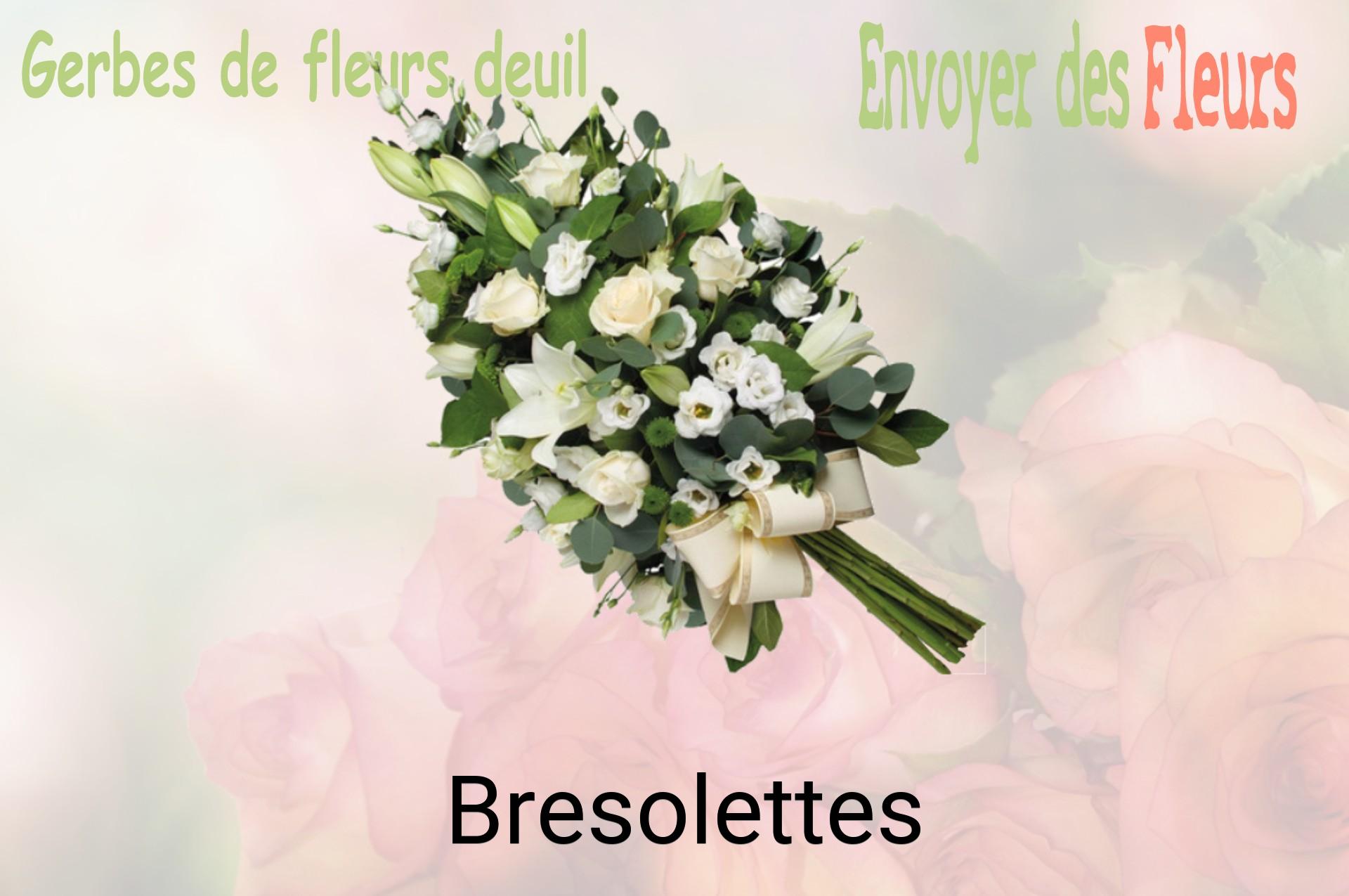 Gerbe de fleurs de deuil livrée à Bresolettes